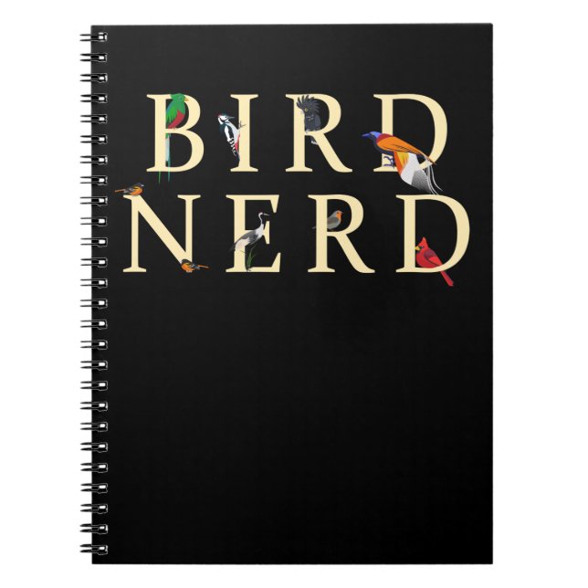 Bird Nerd Birding Birdwatching Birds Notebook (Front)