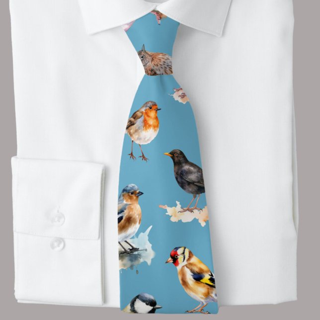 Bird Nerd, Birdwatcher, twitcher, birder Tie (Creator Uploaded)
