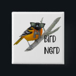 Bird Nerd Button Pin<br><div class="desc">Wear it proudly!</div>