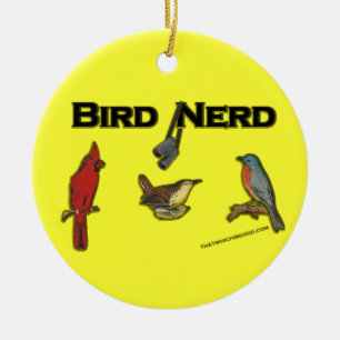 Bird Nerd Ceramic Tree Decoration