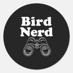 Bird nerd classic round sticker