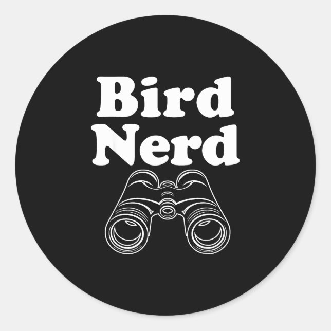 Bird nerd  classic round sticker (Front)