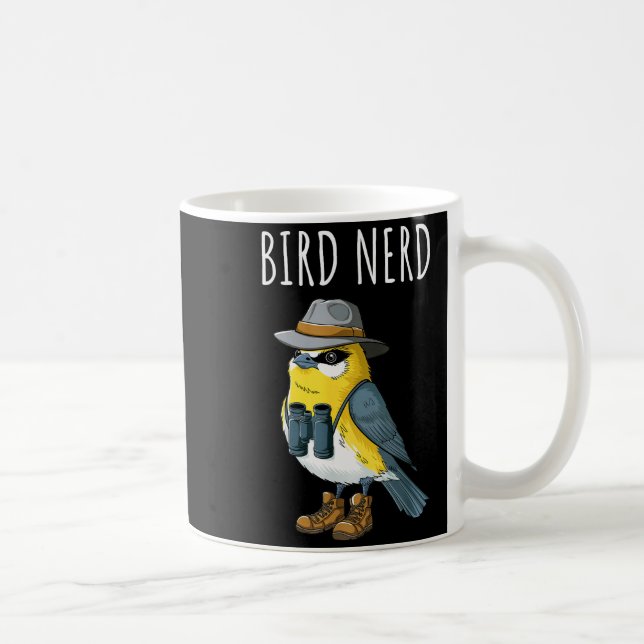 Bird Nerd Funny Bird Watching Birding Bird Lover W Coffee Mug (Right)