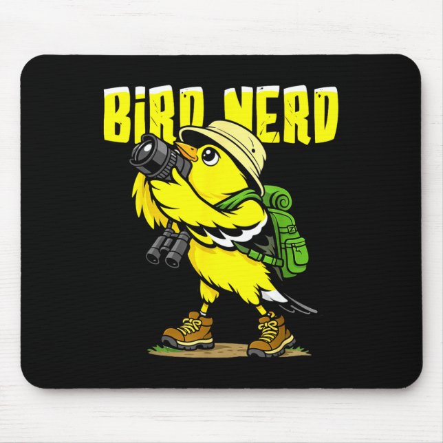Bird nerd funny bird watching birds american mouse pad (Front)