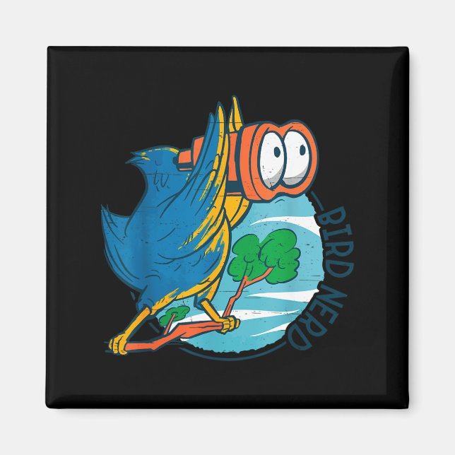 Bird Nerd Funny Bird Watching Birds Lover Ornithol Magnet (Front)