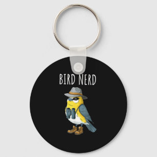 Bird nerd funny birder birdwatcher birdwatching key ring