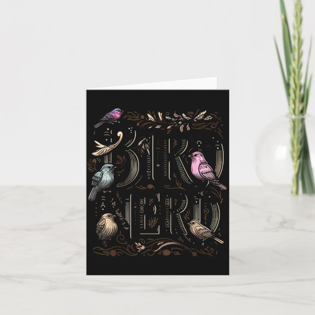 Bird Nerd Funny Birdwatching Birdwatcher Bird Love Card (Front)