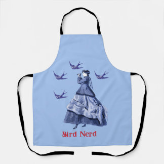 Bird Nerd Woman Binoculars Apron