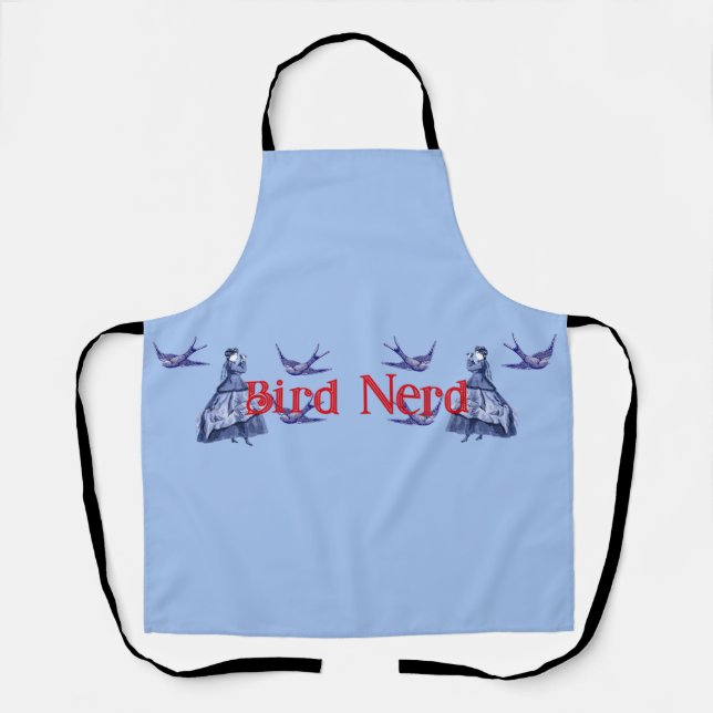 Bird Nerd Woman Binoculars Apron (Front)