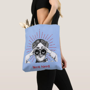 Bird Nerd Woman Binoculars Tote Bag