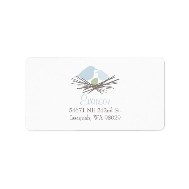 Bird Nest Address Label (Front)
