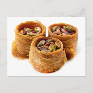 Bird nest baklava postcard