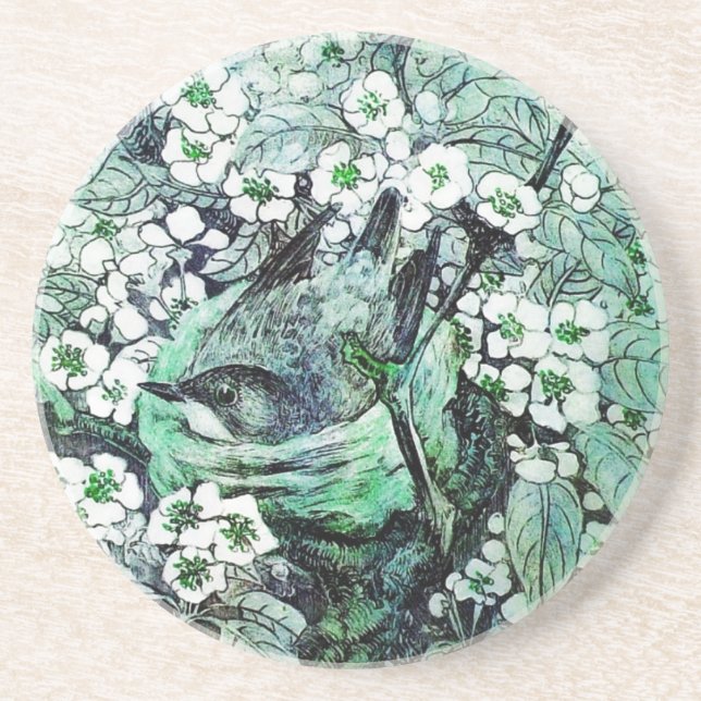 BIRD NEST green Coaster (Front)