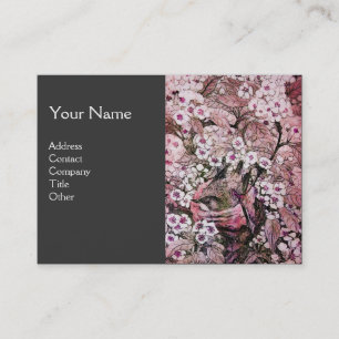 BIRD NEST,monogram ,pink red  white black grey Business Card