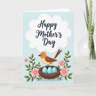 Bird Nest Mothers Day Card