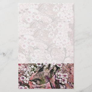 BIRD NEST ,white red pink Stationery