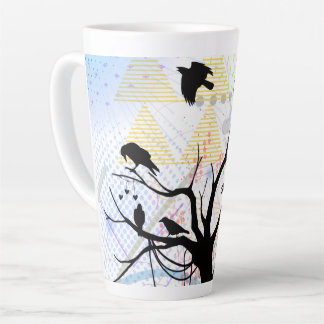 Bird of a Feather Be Unique Together Latte Mug