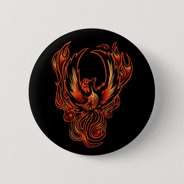 Bird Of Fire 6 Cm Round Badge (Front)