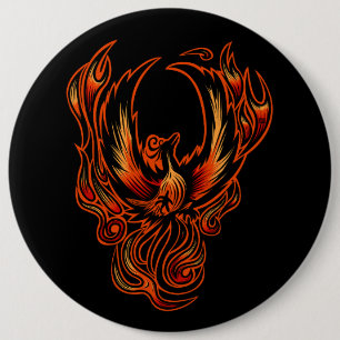 Bird Of Fire 6 Cm Round Badge
