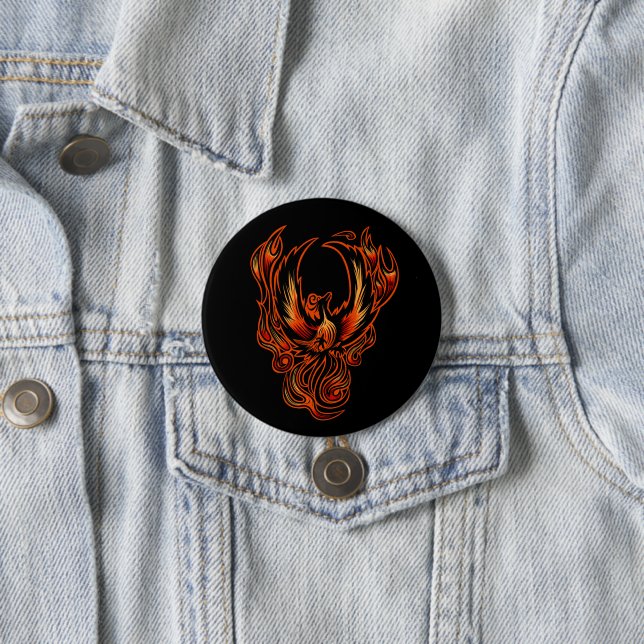 Bird Of Fire 7.5 Cm Round Badge (In Situ)