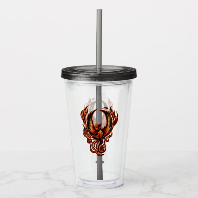 Bird Of Fire Acrylic Tumbler (Front)