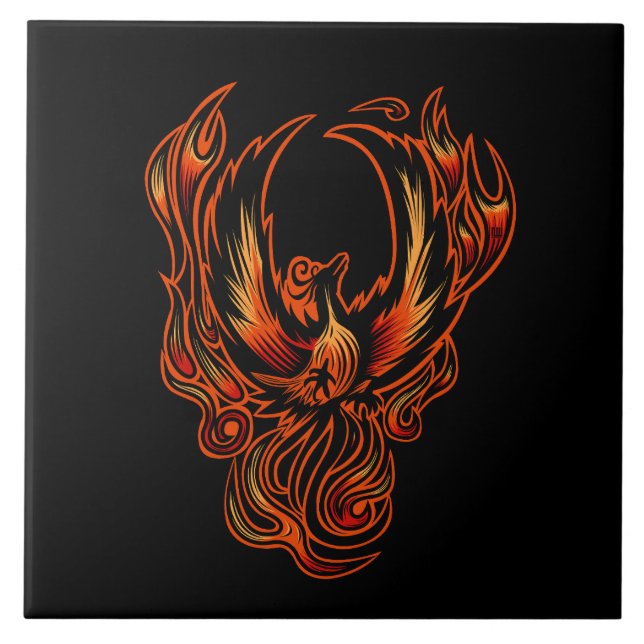 Bird Of Fire Ceramic Tile (Front)