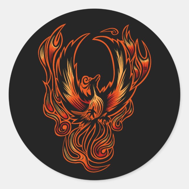 Bird Of Fire Classic Round Sticker (Front)