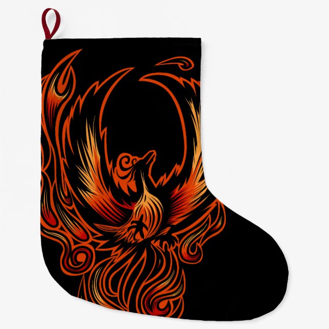 Bird Of Fire Large Christmas Stocking (Front)
