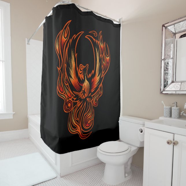 Bird Of Fire Shower Curtain (In Situ)
