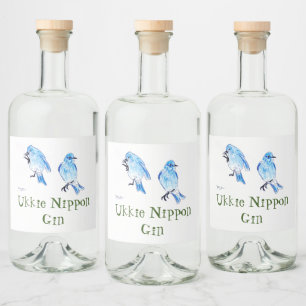 bird of hope_mountain bluebird liquor bottle label