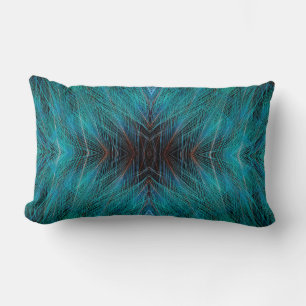 Bird Of Paradies Fractal Feather Design Lumbar Cushion