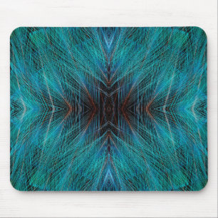 Bird Of Paradies Fractal Feather Design Mouse Pad