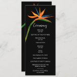 Bird of Paradise All In One Wedding Program<br><div class="desc">Tropical exotic bird of paradise watercolor flower on a black background makes a beautiful wedding program with an exotic flair. MATCHING items in our store.</div>