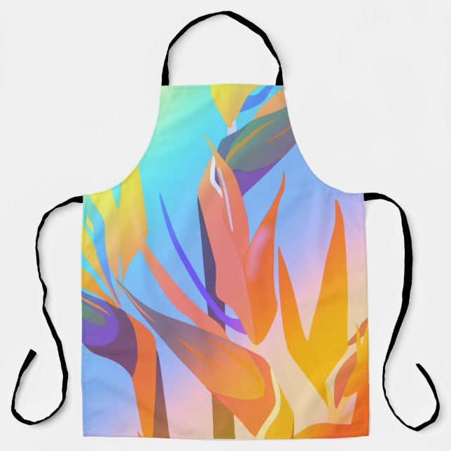 Bird of Paradise Allover Print Apron (Front)