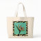 Bird of Paradise Aqua/Zebra Jumbo Tote