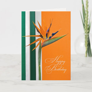 Bird of Paradise Birthday Card