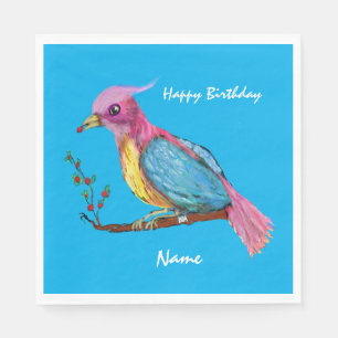 Bird of Paradise Birthday Celebration  Napkin