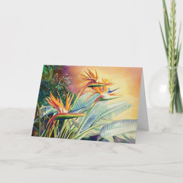 Bird of Paradise Blank Note Card (Front)