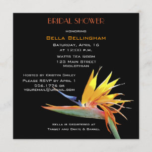 Bird of Paradise Bridal Shower Invitation