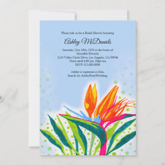 Bird of Paradise Bridal Shower Invitation