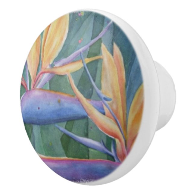 BIRD OF PARADISE CERAMIC KNOB (Right)