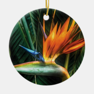 Bird of paradise ceramic ornament