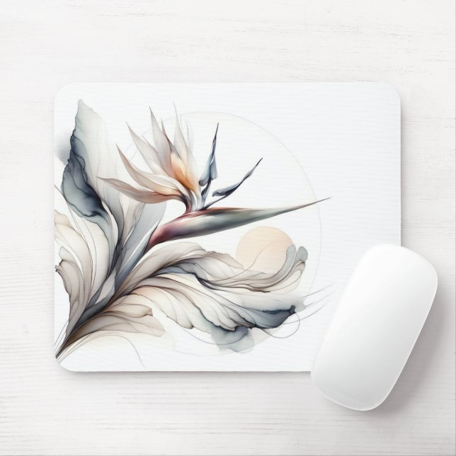 Bird of Paradise Contemporary Design Mouse Pad (With Mouse)