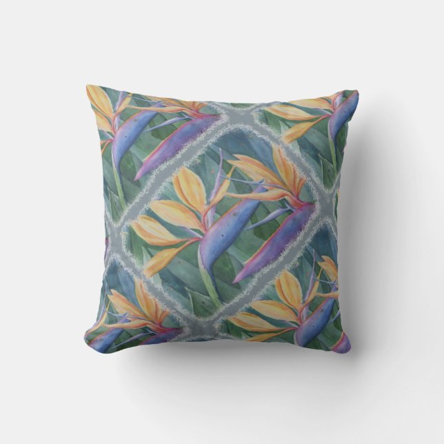 BIRD OF PARADISE DECORATIVE PILLOW (Front)