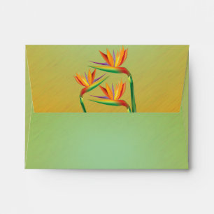 Bird of Paradise Floral Invitation Envelope