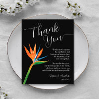 Bird of Paradise Floral Wedding Reception Plate
