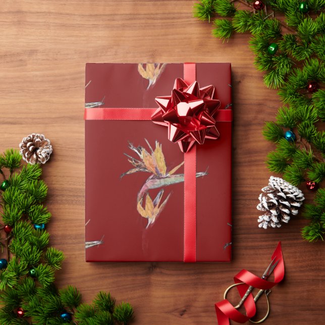 Bird of Paradise Floral Wrapping Paper (Holiday Gift)