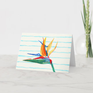 Bird of Paradise Flower Card
