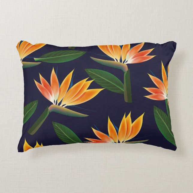 Bird of paradise flower decorative cushion (Front)
