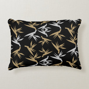 Bird of Paradise Flower Fabric Print Decorative Cushion